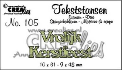 Crealies Tekststans no. 105 Vrolijk Kerstfeest (NL)