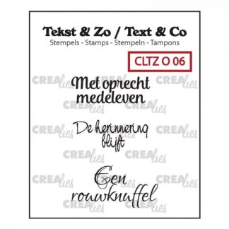 Crealies Tekst & Zo Dutch text stamp no.6 overlijden