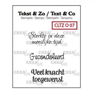 Crealies Tekst & Zo Dutch text stamp no.7 overlijden