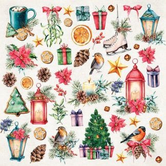 Craft&You Christmas Vibes Sheet elements to be cut out 12X12""