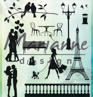 Marianne Design -Clear stamps silhouette Paris