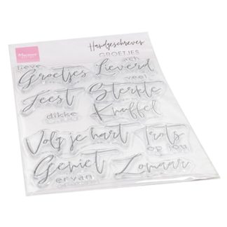 Clear Stamps Handgeschreven - Groetjes - NL