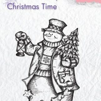 Nellies Choice Clearstempel - Christmas time Sneeuwman+lantaarn