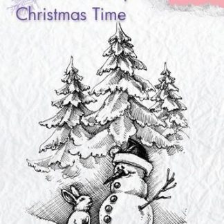 Nellies Choice Clearstempel - Christmas time Sneeuwman&konijn