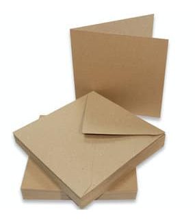 Craft UK Cards & Envelopes 15x15 cm Kraft