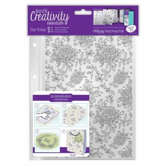 Docrafts A5 Clear Background Stamp (1pc) - Floral Background
