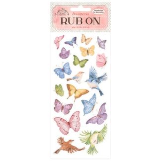 Stamperia Create Happiness Welcome Home Rub-On 4x8,5 Inch Butterflies