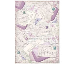 Stamperia A4 Rice Paper Provence Letters