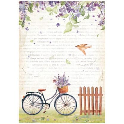 Stamperia Create Happiness Welcome Home A4 Rice Paper Bicycle
