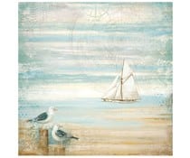 Rice Paper Napkin Sea Land Seagulls