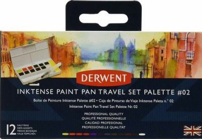 Derwent Inktense Paint Pan Travel Set #02 12 kleuren