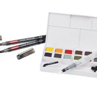 Derwent line and wash paint set