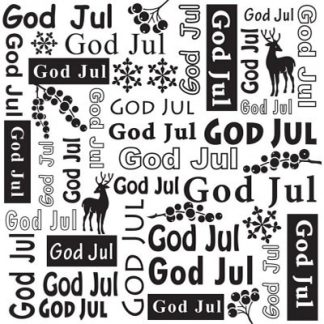 Text Embossing Folders: God Jul