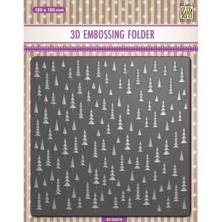 Nellie's Choice  3D Embossing Folder Christmas Trees