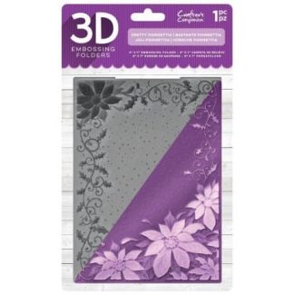 3d Embossing folder - Pretty Poinsettia