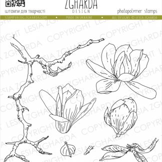 Stamp Set ""Magnolia blossoms""