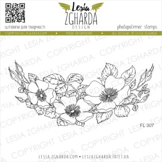 Stamp ""Dog-rose flowers""
