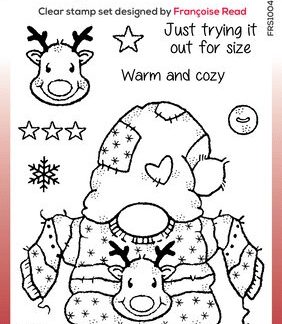Woodware Cozy Gnome Jumper Clear Stamps
