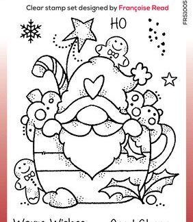 Woodware Gnome Christmas Cup Clear Stamps
