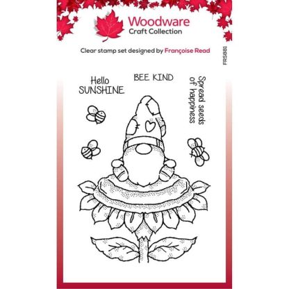 Woodware  Clear singles stempel Sunflower gnome