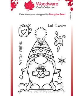 Woodware Winter Gnome Clear Stamps
