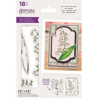 Gemini May Lily of the Valley Stamp & Die