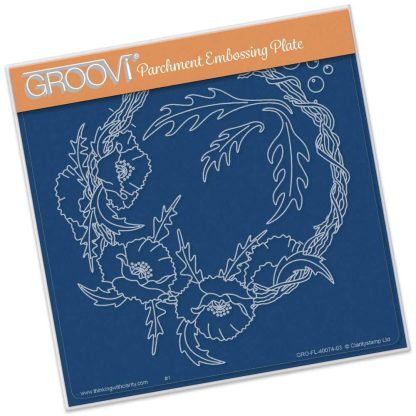 Poppy Wreath Groovi - Plate A5