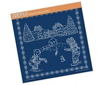 Jayne Nestorenko Winter Scene - Children A4 Sq Groovi Plate