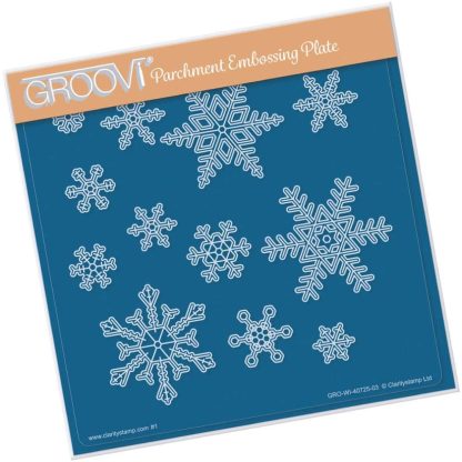 Small Snowflakes A5 Square Groovi Plate