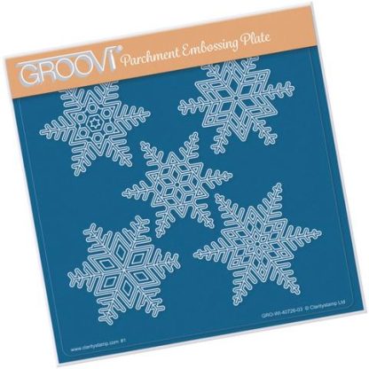 Large Snowflakes A5 Square Groovi Plate