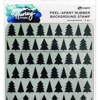 Ranger SH Cling Rubber Background Stamp 6""x6"" Evergreens