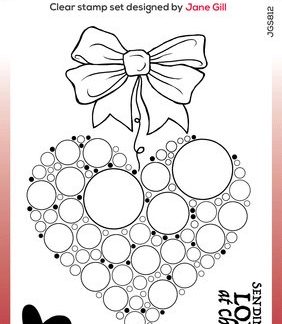 Woodware Big Bubble Bauble Heart Clear Stamps