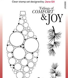 Woodware Big Bubble Bauble Joy Clear Stamps