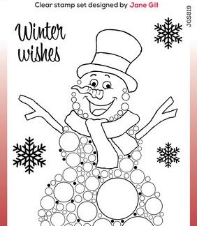 Woodware Big Bubble Snowman Clear Stamps