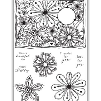 Clear Stamp Set A5 Floral Fantasy