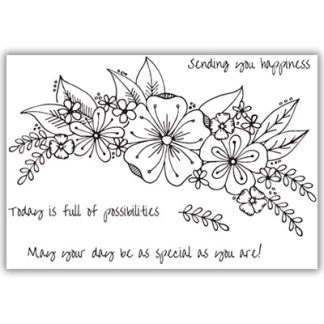 Clear Stamp Set A6 Floral Happiness