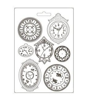 Stamperia Soft Mould A4 Garden of Promises Clocks