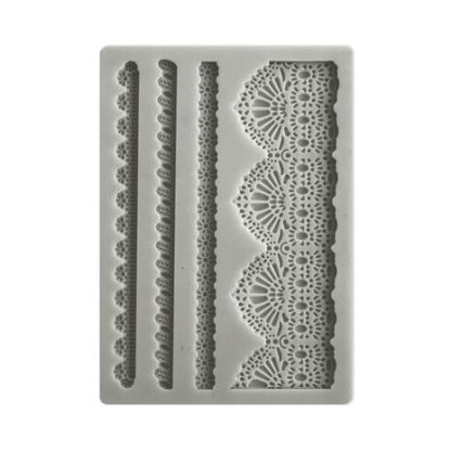Stamperia Sunflower Art Silicon Mould A6 Laces and Borders