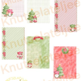 Kerst gnomes designpapier