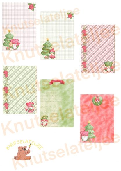 Kerst gnomes designpapier