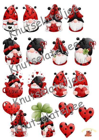 Ladybug embelishments 2 160gr enkelzijdig