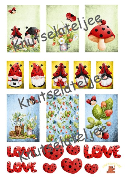 Ladybug envelop 2 160gr enkelzijdig