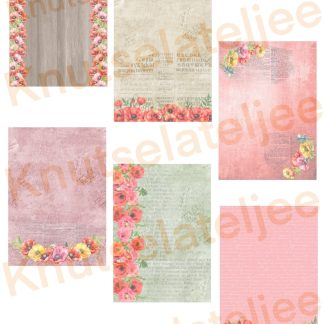 Poppy design papier (6blz)