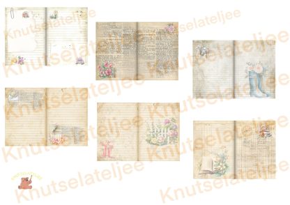 Lentebloemen junkjournal (6blz)