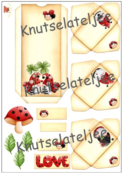 Ladybug trifold 3 160gr enkelzijdig