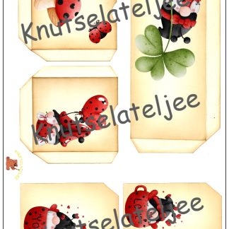 Ladybug trifold 5 160gr enkelzijdig