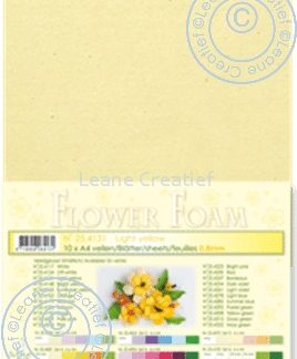 flower foam sheets A4 Light Yellow