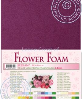 flower foam sheets A4 Bordeau