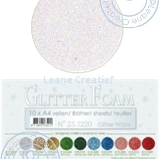Glitter foam sheets A4- Glitter White