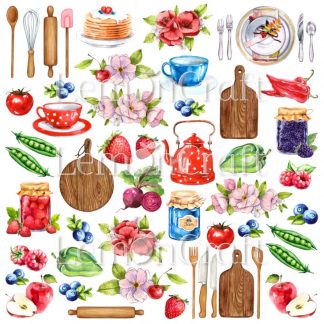 Delicious cutouts 01 - A sheet of pictures for cutting - Lemoncraft